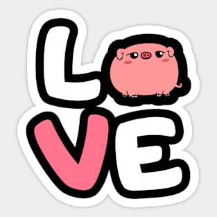 I Love Pigs Lovers Farming Farmer Gift Sticker